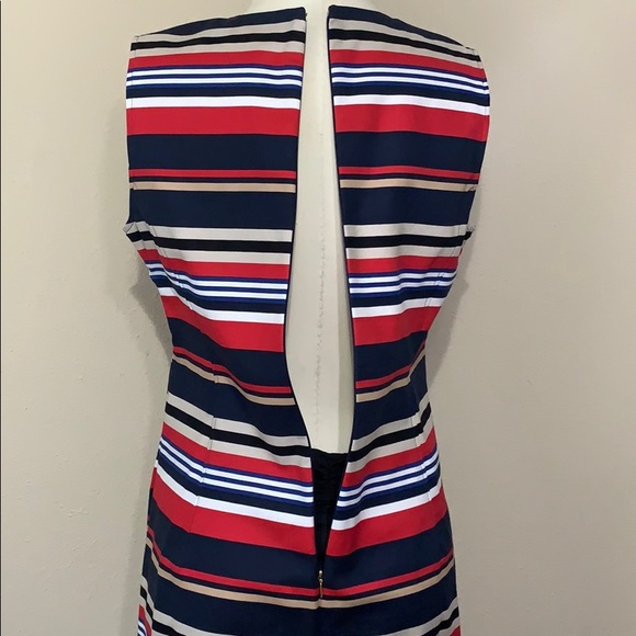 Donna Karan Sleeveless Striped Sheath Dress Size 10 - Picture 6 of 11